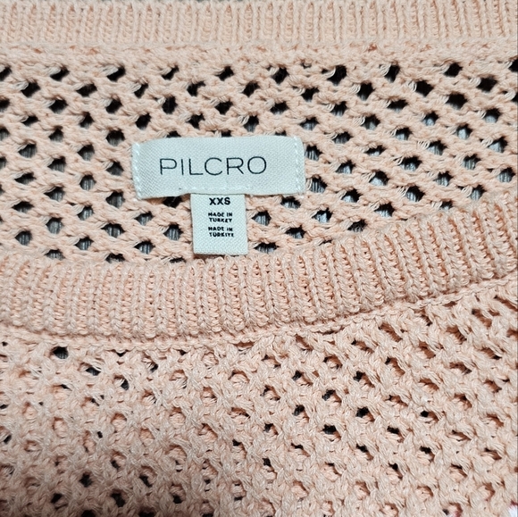 Anthropologie Pilcro Open Knit Dolman Sleeve Embroidered Floral Sweater  XXS - Picture 12 of 13